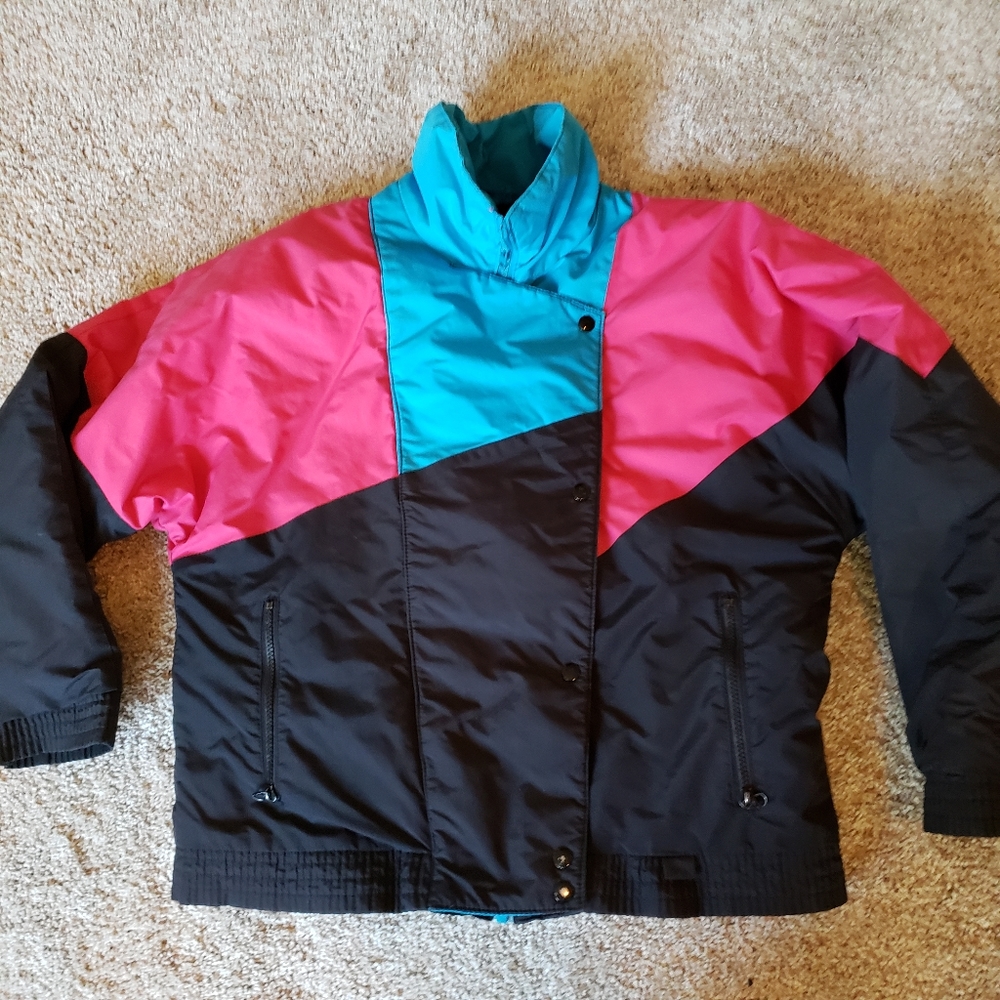 Vintage kitzuhel Bright Colorblock Winter Ski Coat Jacket Size: Large
